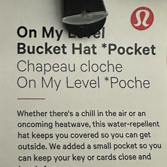 LULULEMON ON MY LEVEL BlACK BUCKET HAT with POCKET NWT - Picture 3 of 4